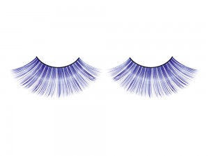 Blaue Wimpern mit Glitter