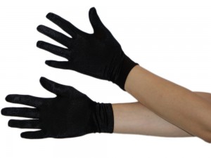 Kurze Handschuhe in schwarz