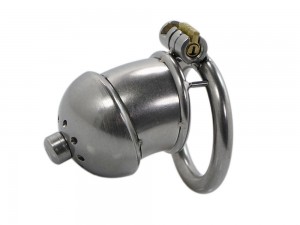 Edelstahl Peniskäfig Zero Small mit Dilator 50 mm