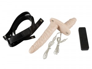 2er Strap-on Duo mit zwei Latex-Vibratoren