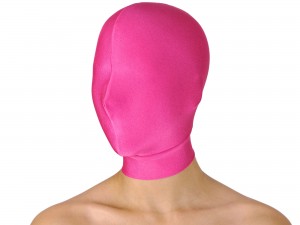 Dehnbare Kopfmaske ohne Öffnungen Pink