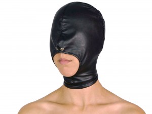 Blind Kiss Maske mit offenem Mund schwarz