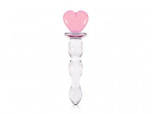 Glasplug Crystal Heart 20 cm