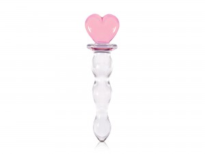 Glasplug Crystal Heart 20 cm