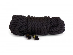 5m Twisted Rope Bondage-Seil schwarz