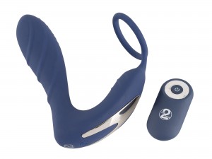 Vibrating Prostate Plug mit Penisring 14 cm