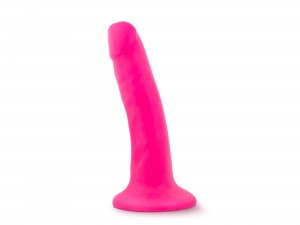 Neo Sensa Feel leicht gebogener Dildo 15 cm neonpink