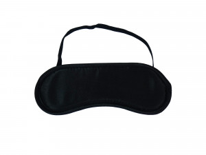 Klassische Satin-Augenmaske - Schlafmaske gepolstert schwarz