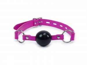 Girls Gag - Rubber Ballknebel Pink Schwarz