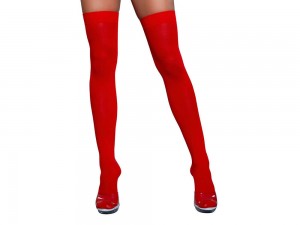 Be Wicked Halterlose Nylonstrümpfe rot