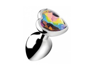 Booty Sparks Rainbow Heart Butt Plug small