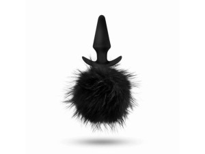 Anal Adventures Platinum Rabbit Tail Plug schwarz