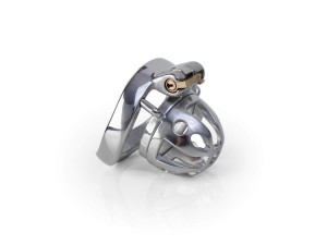 Edelstahl Peniskäfig Good Boy Mini Curved Ring 45mm Burgwächter Lock