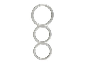 You2Toys Metallic Silicone Triple cock and ball ring