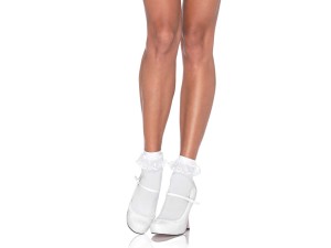 Leg Avenue weiße Socken mit Rüschen