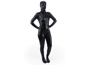 Zentai Suit Ganzkörperanzug Schwarz Glanz