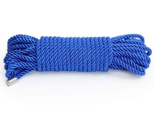 Premium Bondage-Seil Glossy Blau 10m