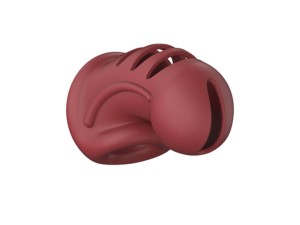 ManCage 28 - Ultra Soft Silicone Chastity Cage - Rot
