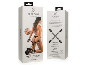 Bedroom Fantasies - Hogtie-Kreuz mit Handfesseln und Fußfesseln