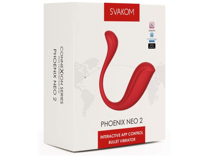 SVAKOM Phoenix Neo 2 - Wearable Bullet Vibrator mit App Rot