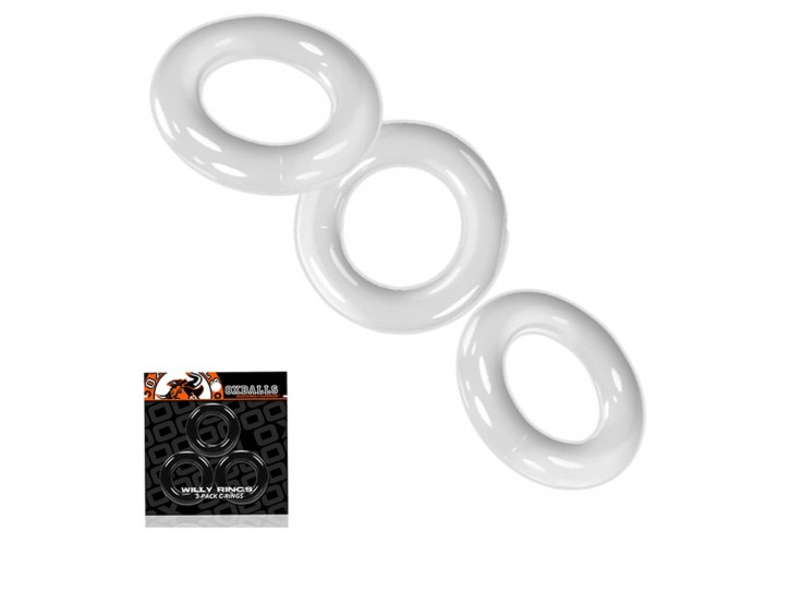 Oxballs Willy Rings - 3er Cockring-Set Clear