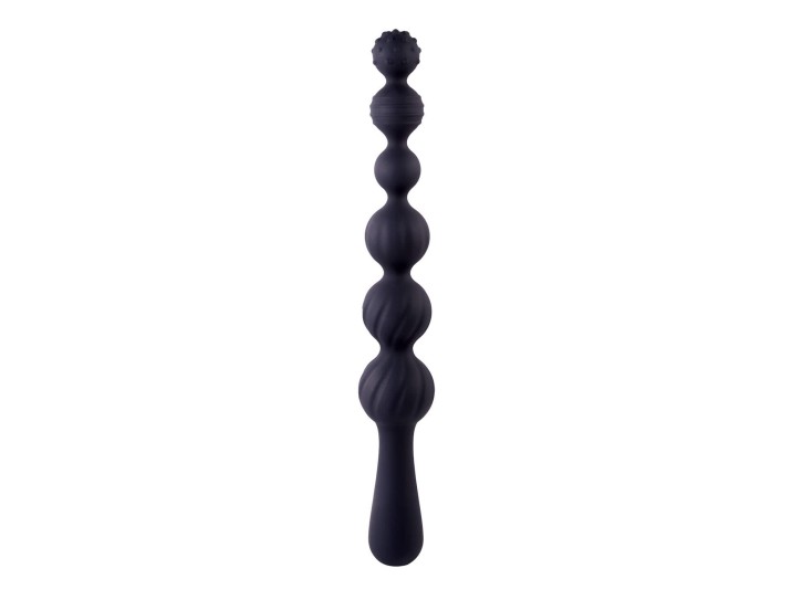 NMC Ribbed Silicone Anal Ball Beads schwarz 22 cm