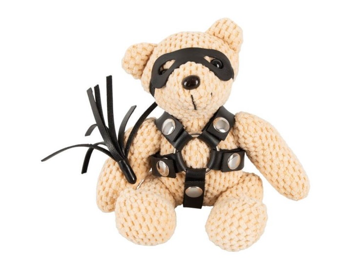 Bad Kitty SM-Teddy mit Harness, Augenmaske und Mini-Peitsche