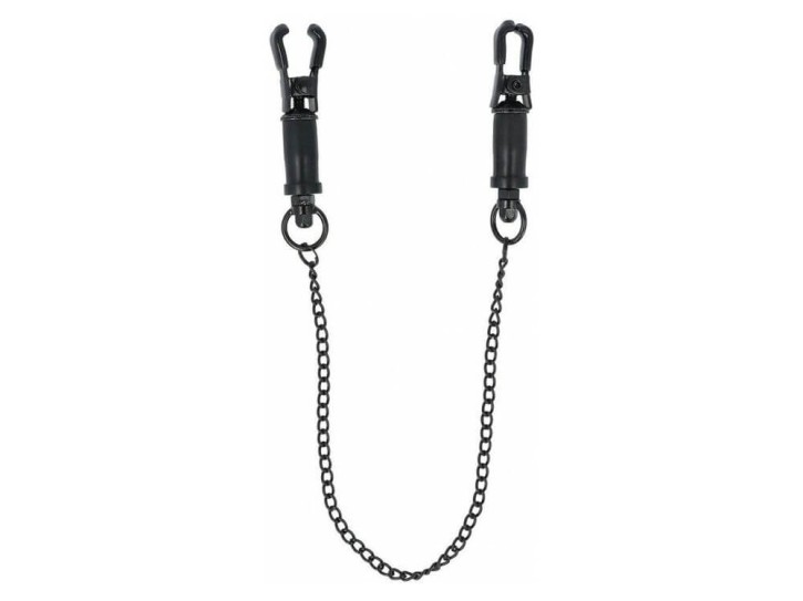 Virgite Brustwarzenklemmen mit Kette schwarz