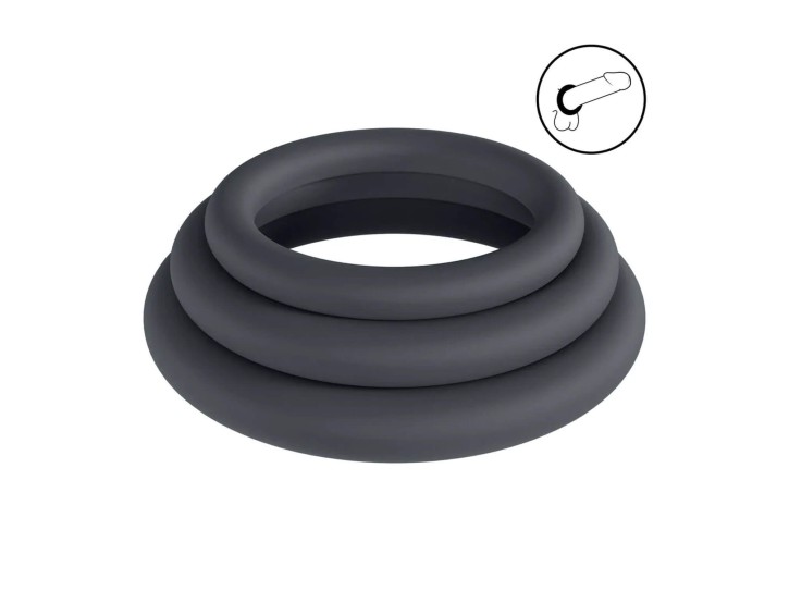 Levelz Silikon Cockring Set - 3er Penisringe L/XL/XXL