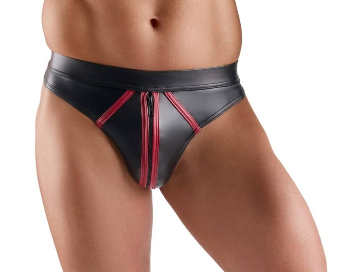 Svenjoyment Wetlook Riostring mit Reißverschluss