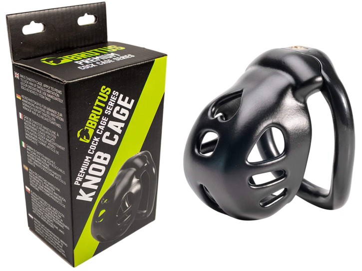 Brutus Knob Chastity Cage Black - Mini Peniskäfig