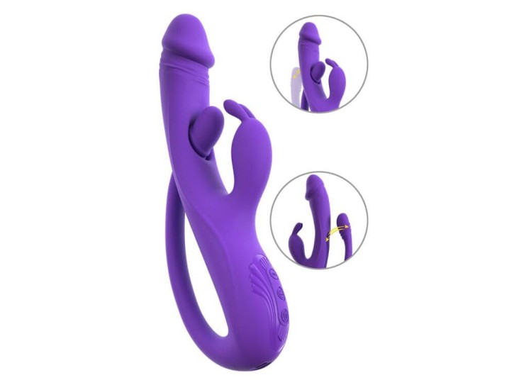 Sweet Smile Rabbit Vibrator with G-Spot/Anal Tickler