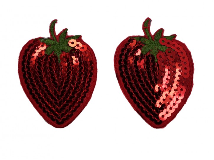 Nippelschmuck in Erdbeer-Optik