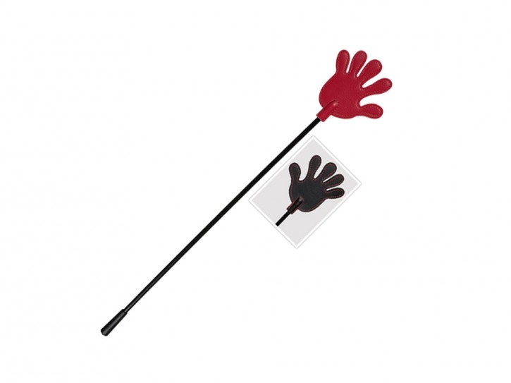 Slapper Hand in schwarz/rot Peitsche