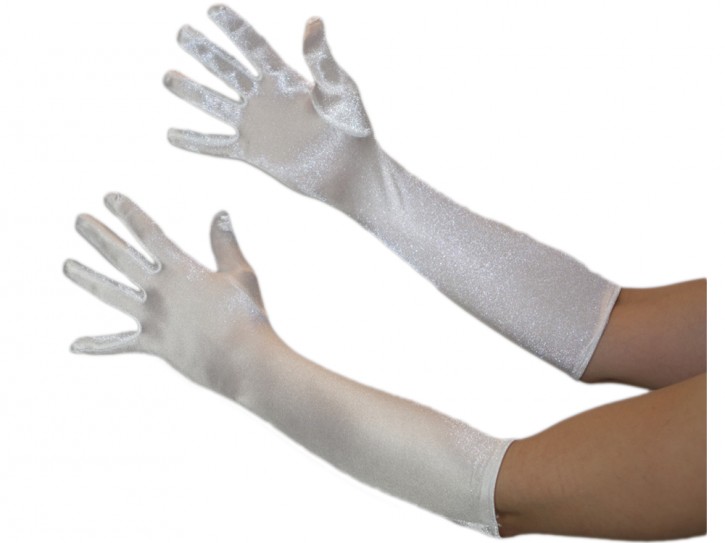 Lange Handschuhe in weiß