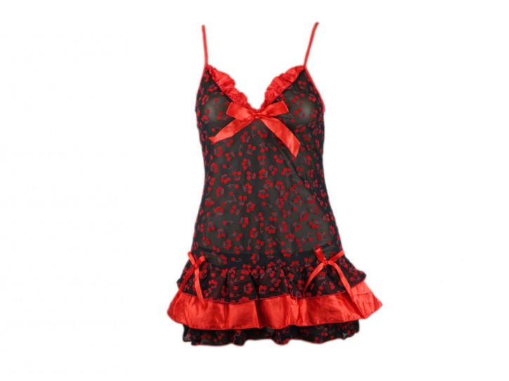 Babydoll mit Kirsch Motiv