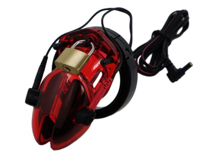 CB-XS E-Shock - Reizstrom Peniskäfig rot schwarz