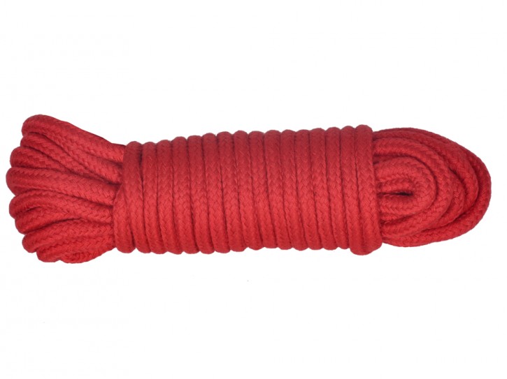 10m Bondage-Seil Baumwolle rot