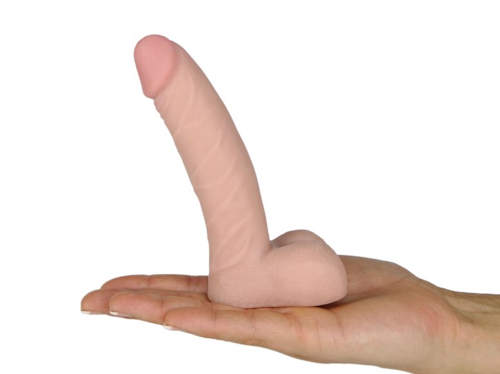 Blowjob Trainer Natur Dildo mit Hoden