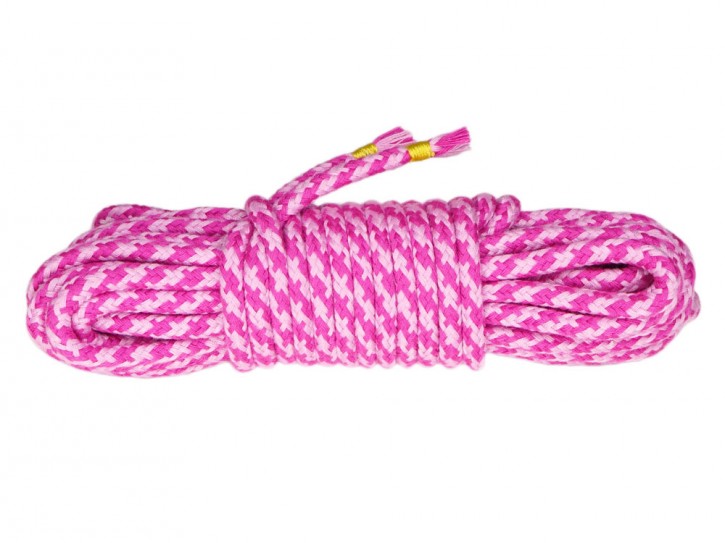 10m Bondage-Seil Baumwolle 2-farbig Rosa Pink