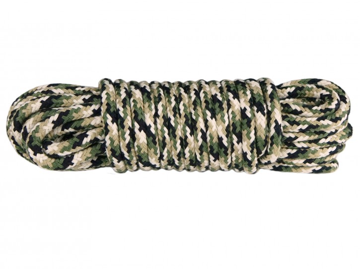 10m Bondage-Seil 4-farbig Tarnfarbe Camouflage