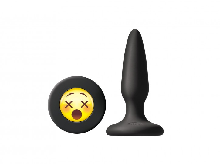 NS Novelties Mojis #WTF Buttplug Silikon small schwarz