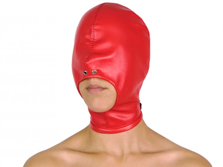 Blind Kiss Maske mit offenem Mund rot