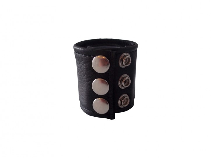 Ballstretcher Cockring extra breit mit Druckknöpfen