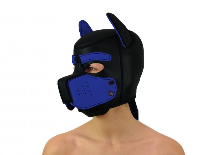 Petplay Neopren Hundemaske Good Puppy schwarz blau