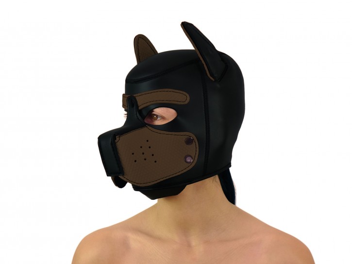 Petplay Neopren Hundemaske Good Puppy schwarz braun