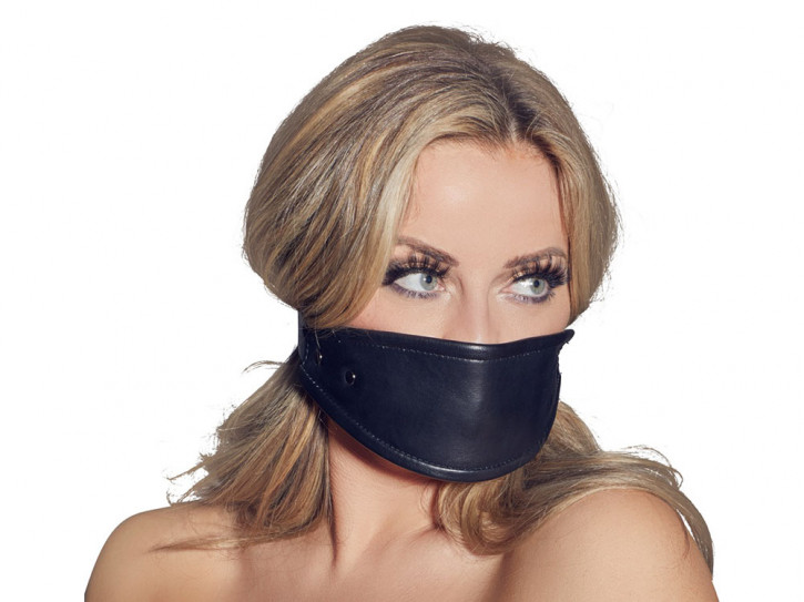 Zado Ledermaske mit Silikonknebel