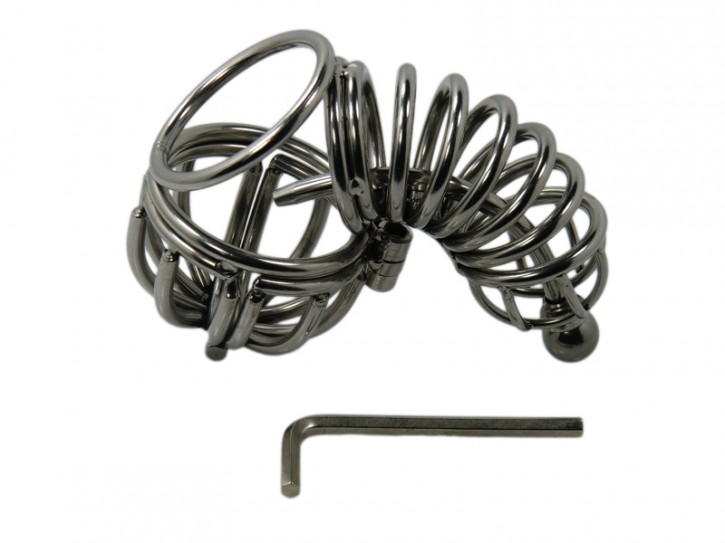 Peniskäfig mit Dilator und Hodenkorb lang