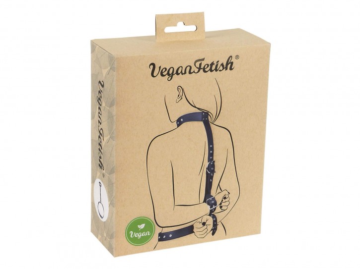 Vegan Fetish Set mit Halsfessel, Handfesseln und Taillenriemen