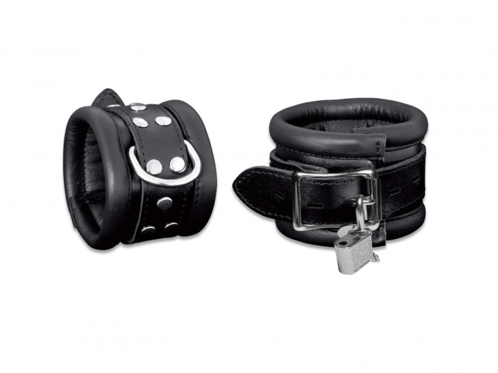 Handfesseln gepolstert & abschließbar Nappaleder breit